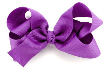 Purple Cheer Bow Clipart Image Of Purple Solid Grosgrain Hair Bow