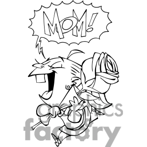 Royalty Free Black And White Mothers Day Clipart Clipart Image    