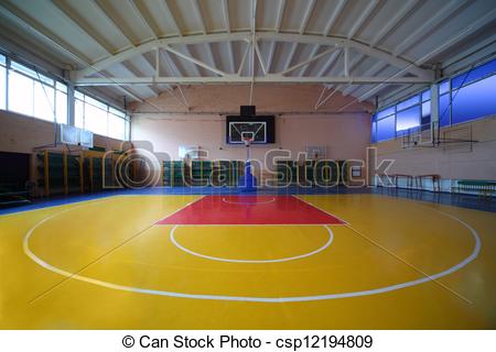School Gymnasium Clipart Stock Photo   School Gym Hall