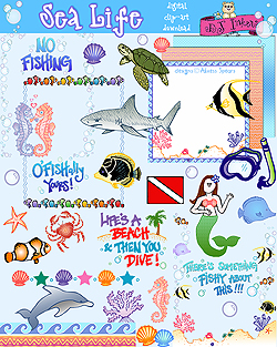 Sea Creatures Border Clipart Sea Life Clipart Download