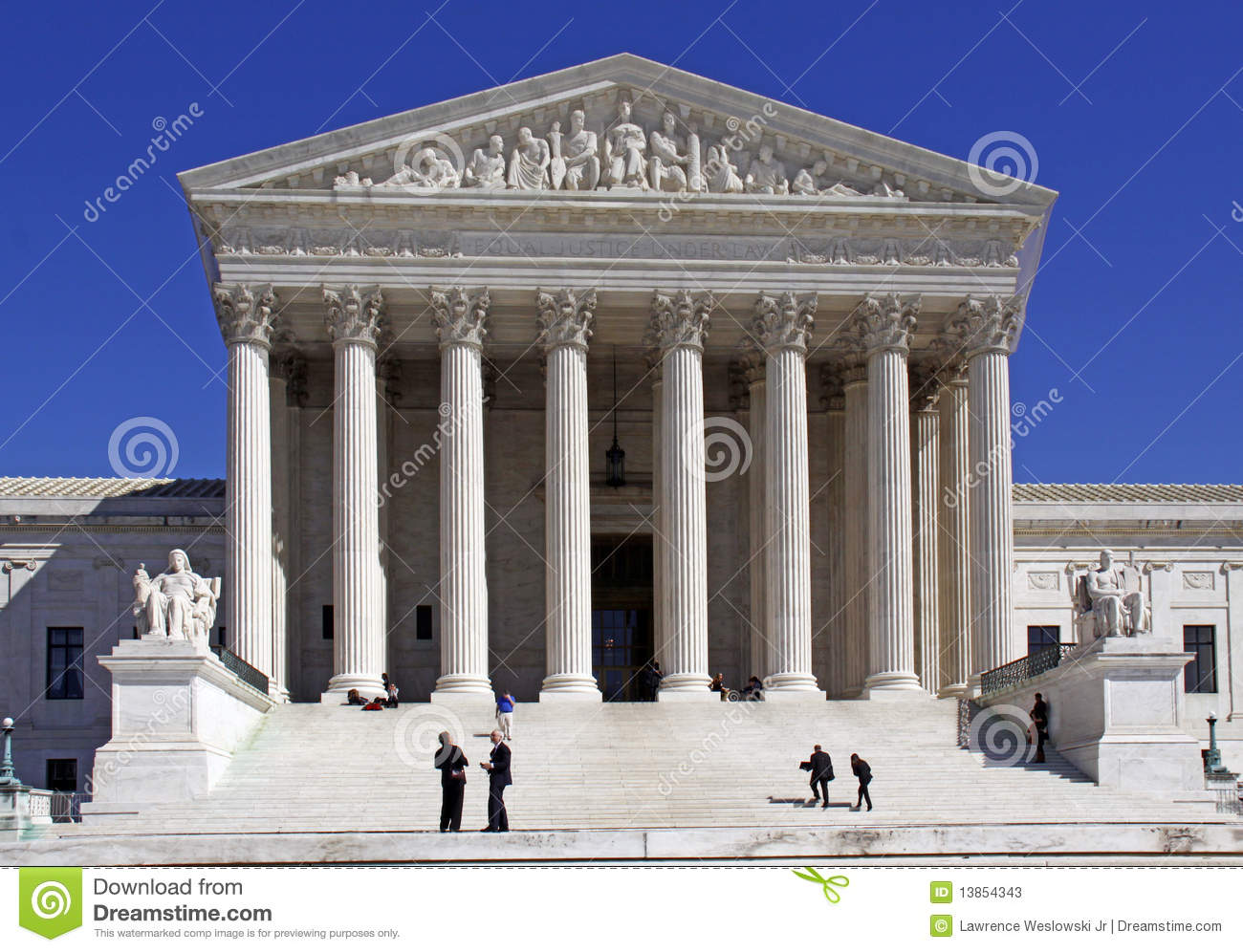 View Of The United States Supreme Court Building In Washington D C