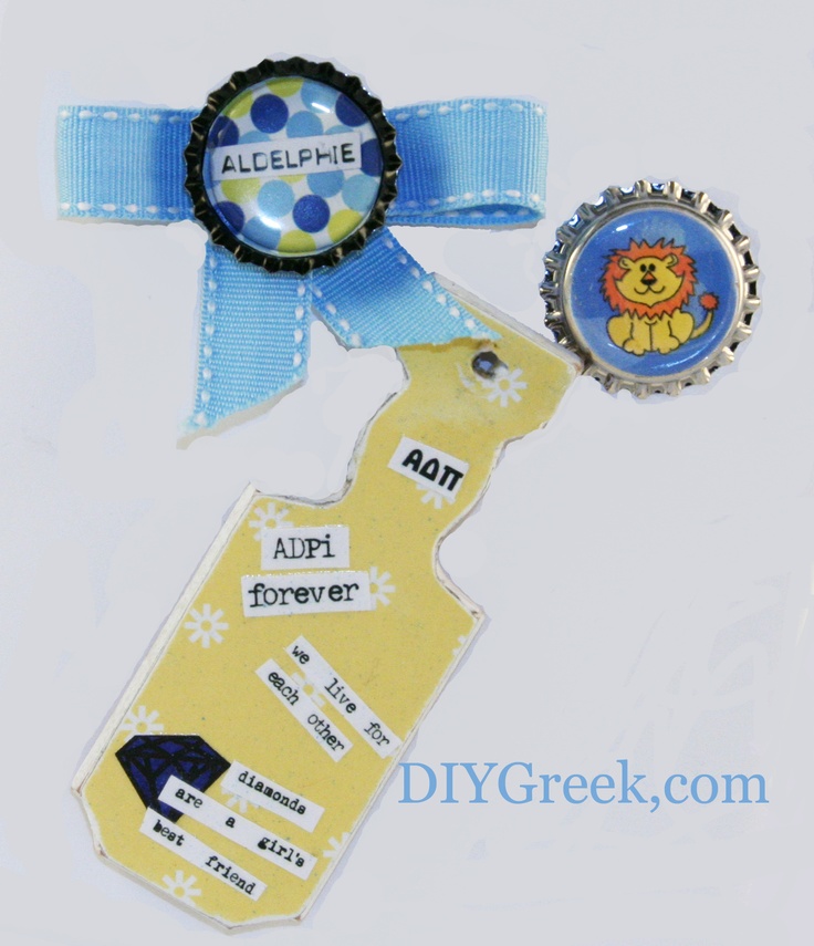 Alpha Delta Pi Bottle Cap Magnets Using Project Pack And Supply Sack