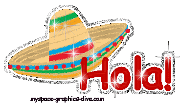 Animated Sombrero  Hola Multicultural Gif