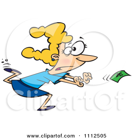 Bank Robber Running With Money Bullets Being Shot At Him Clipart