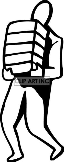 Black And White Man Carrying A