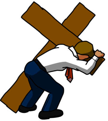 Businessman Carrying Cross   Cross Clip Art   Christart Com
