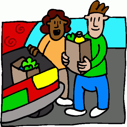 Carrying Groceries Clipart  1