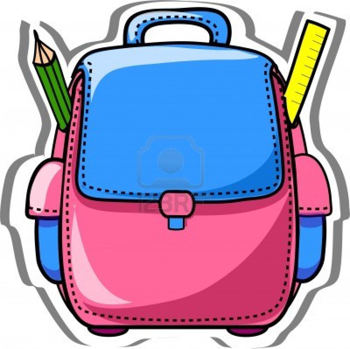 Cartoon School Bag Clipart   Free Clipart