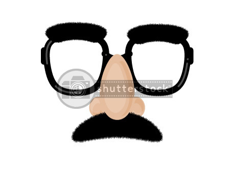 Disguise Clipart Stock Vector Vector Disguise Funny Glasses Separate