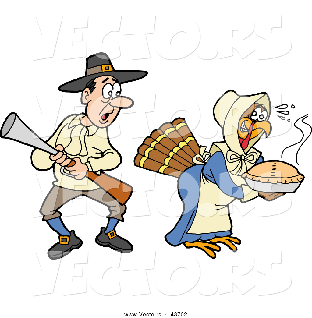 Disguise Clipart Vector Of A Disguised Cartoon Thanksgiving Turkey    