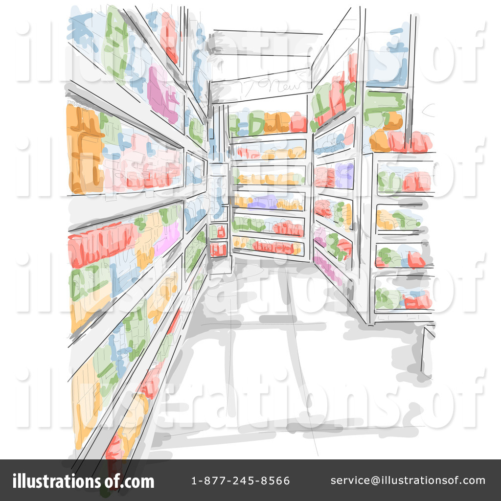 Grocery Store Aisle Clip Art Store Clipart Illustration