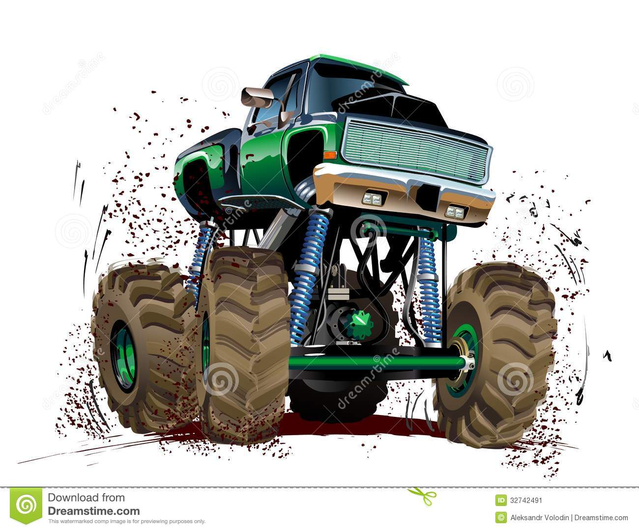 Mud Truck Clipart Cartoon Monster Truck