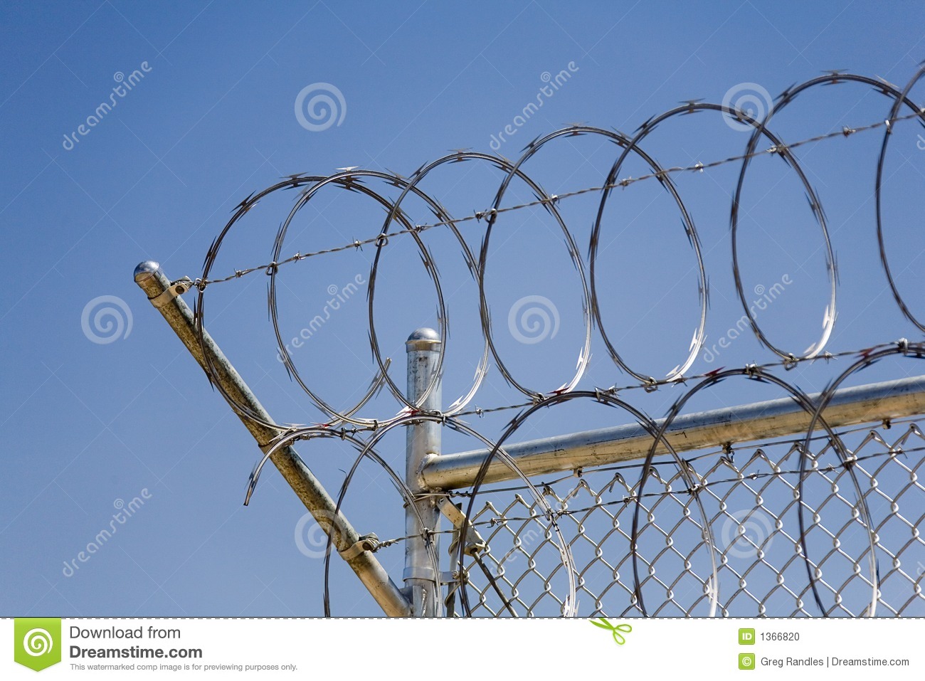 Razor Wire Security Fence 01 Stock Photo   Image  1366820