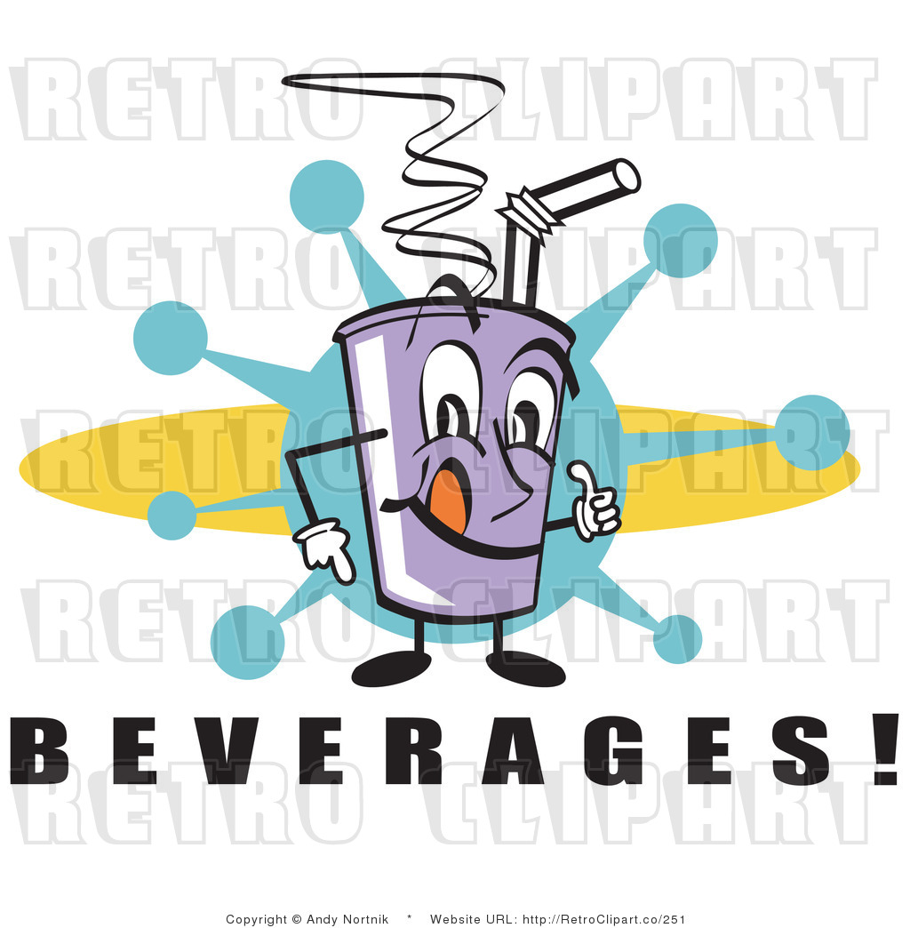 Retro Royalty Free Beverages Sign Vector Clipart
