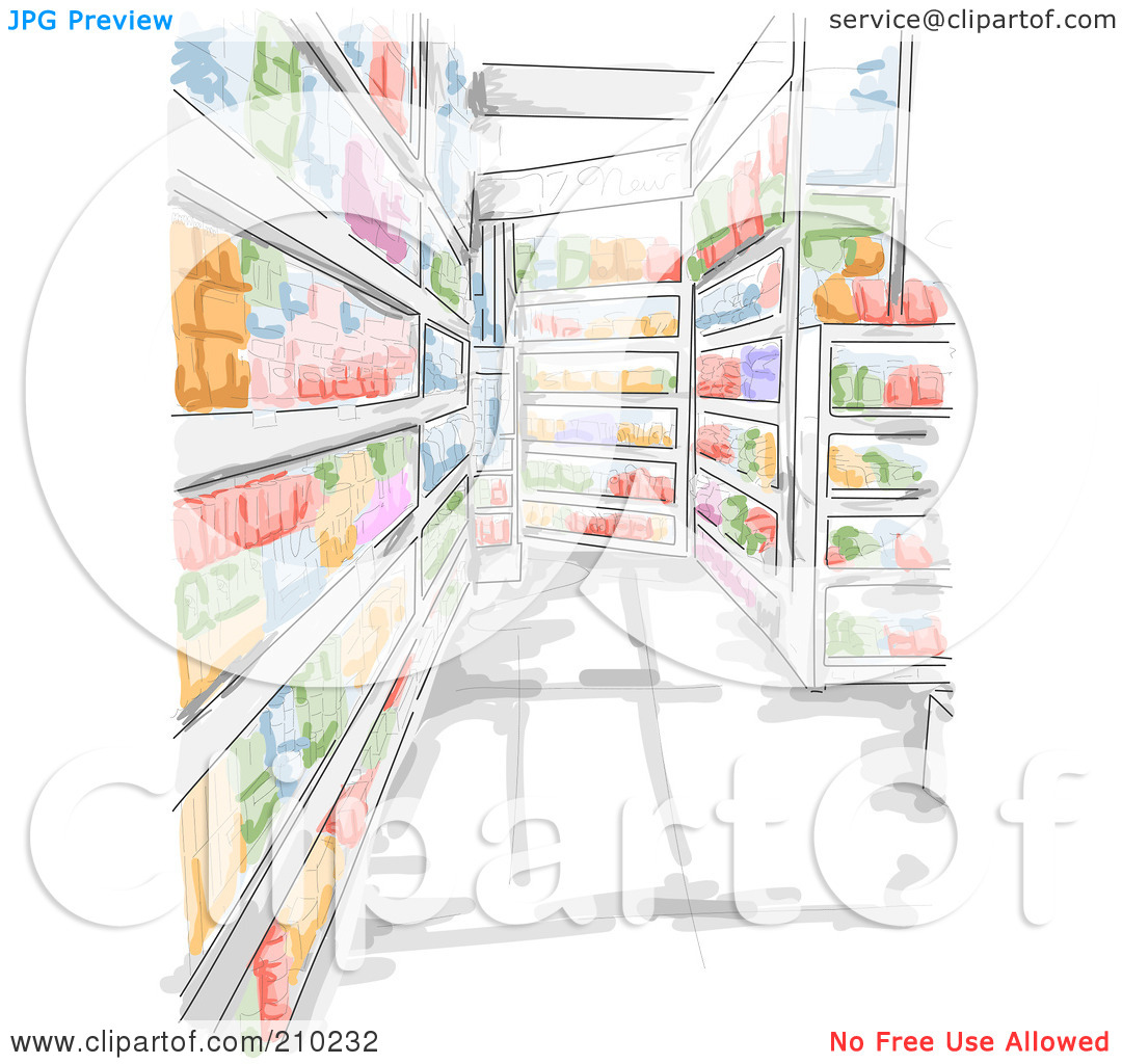 Royalty Free Rf Grocery Store Clipart Illustration 1227924 By Bnp