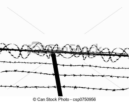 Stock Illustration Of Razor Wire Fence   Razor Wire Fence   Vector