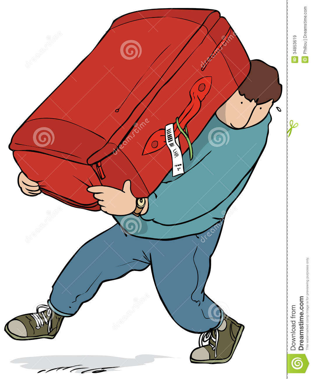 To Carry Clipart Man Struggling To Carry Heavy