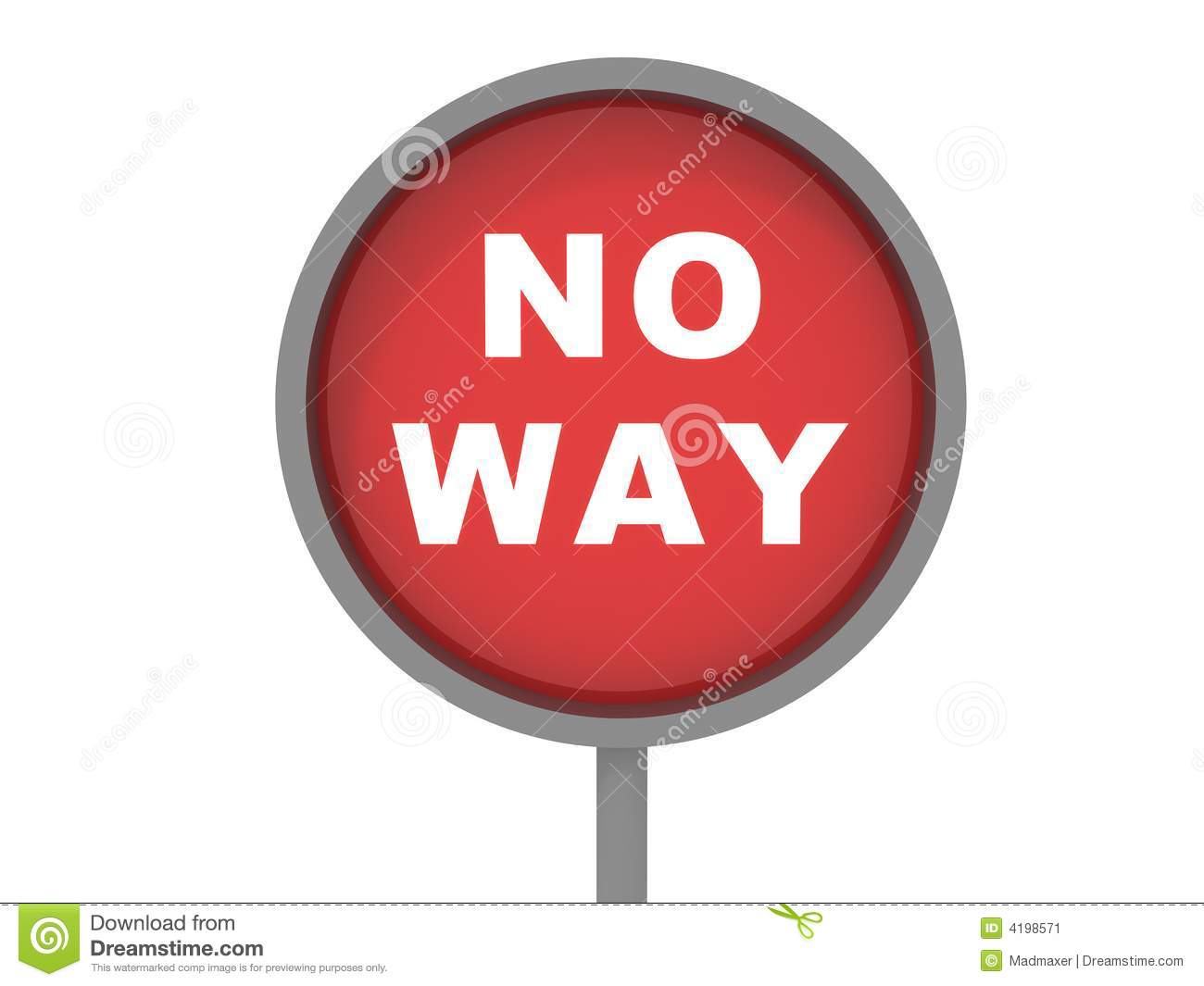 3d Illustration Of No Way Sign Mr No Pr No 2 516 1