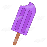 Beka Book    Clip Art    Purple Ice Pop With A Bite Missing