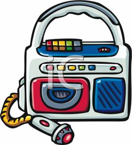 Child S Toy Music Tape Player   Royalty Free Clipart Picture