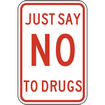 Drug Free Zone   No Tobacco   No Weapons   No Bullies Signs    