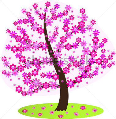 Flowering Tree Stock Vector   Clipart Me