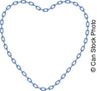 Heart Of Chain Vector Clipart And Illustrations