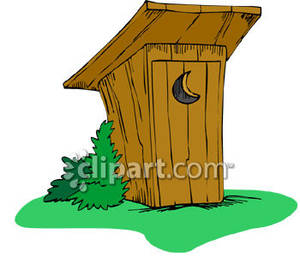 Hillbilly Outhouse   Royalty Free Clipart Picture
