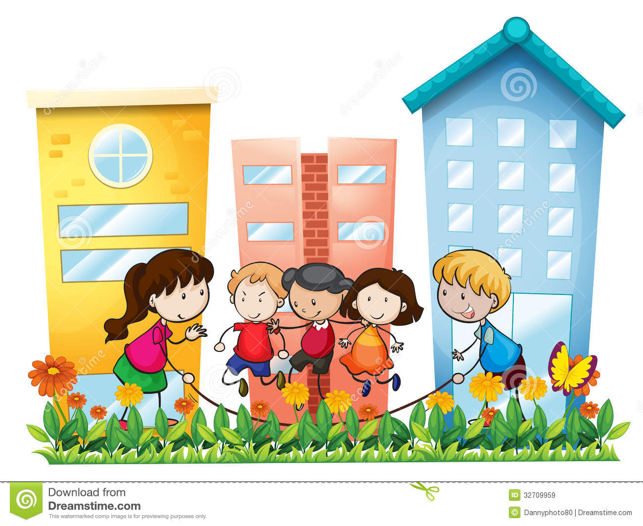 Outdoor Play Clipart Kids Playing Outside The