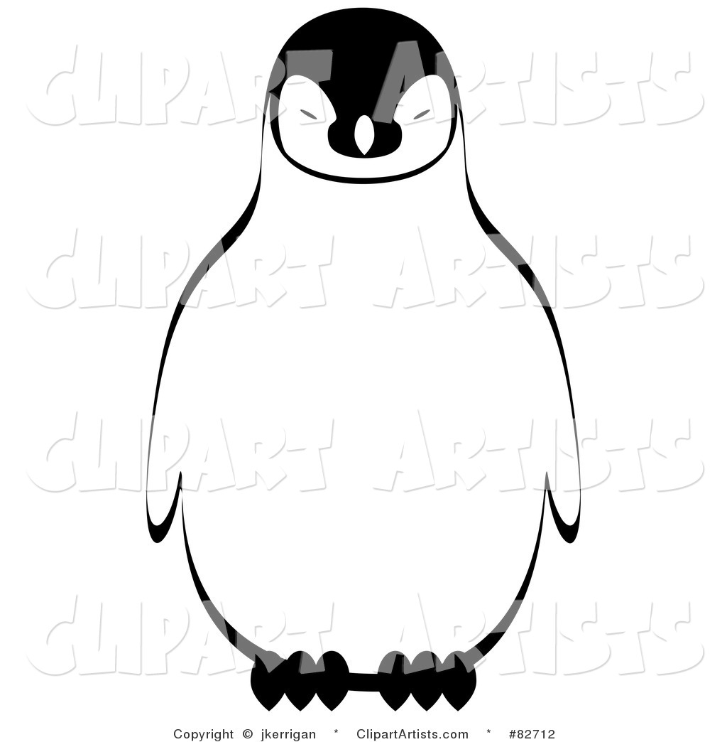 Penguin Clipart Black And White Vector Penguin Clipart By Jkerrigan