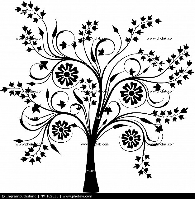Pictures Flowering Tree Vector Type Clipart