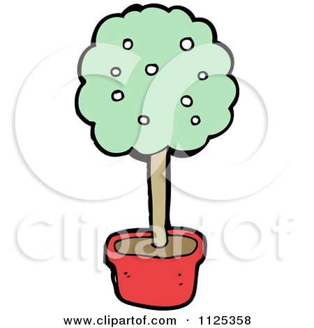 Royalty Free  Rf  Illustrations   Clipart Of Potted Trees  1