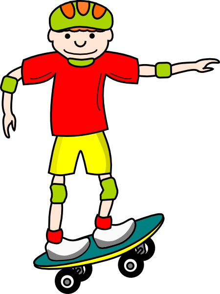 Skate Board Boy Clip Art At Clker Com   Vector Clip Art Online