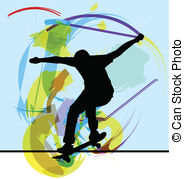 Skatepark Vector Clipart And Illustrations