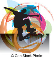 Skatepark Vector Clipart And Illustrations