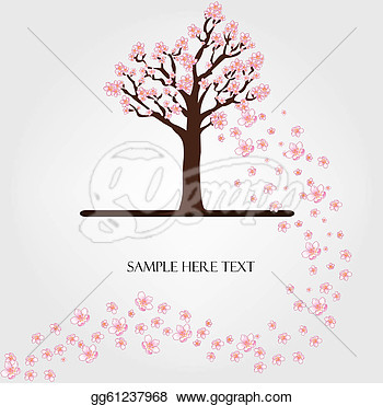 Stock Illustration   Flowering Tree Vector  Clipart Illustrations