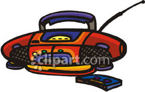 Tape Cd Player   Royalty Free Clipart Picture
