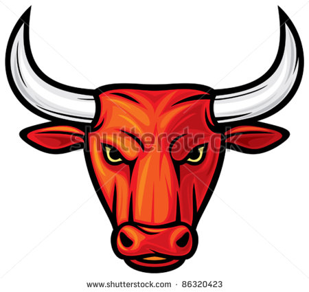 Bull Head  Red Bull  Stock Vector Illustration 86320423   Shutterstock