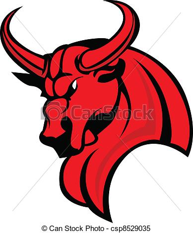 Clipart Vector Of Mascot Bull Vector Cartoon Illustra   Bull Mascot