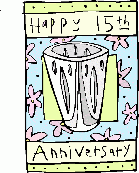 Happy 15th Anniversary 2 Clipart   Happy 15th Anniversary 2 Clip Art