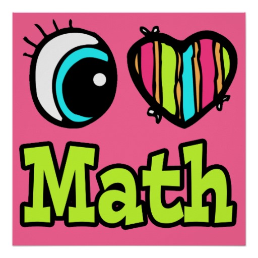 Love Math Pictures Bright Eye Heart I Love Math Posters    