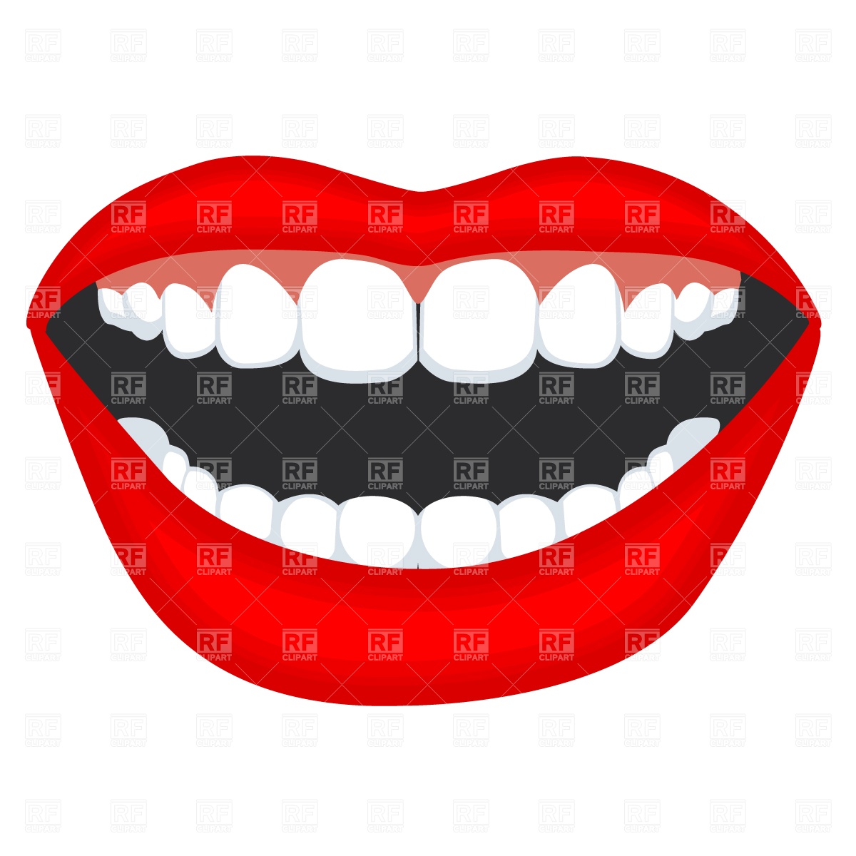 Opened Mouth With Teeth Download Royalty Free Vector Clipart  Eps