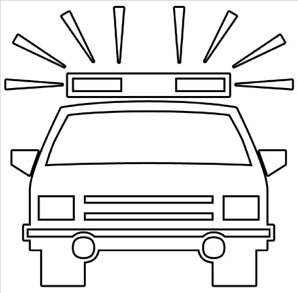 Police Car Outline Clip Art At Clker Com   Vector Clip Art Online