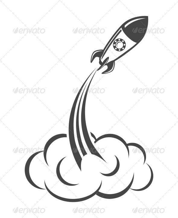 Rocket Ship Launch Isolated Vector Illustration  Editable Eps And
