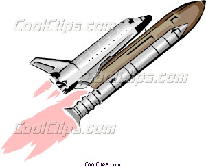Shuttle Launch Vector Clip Art