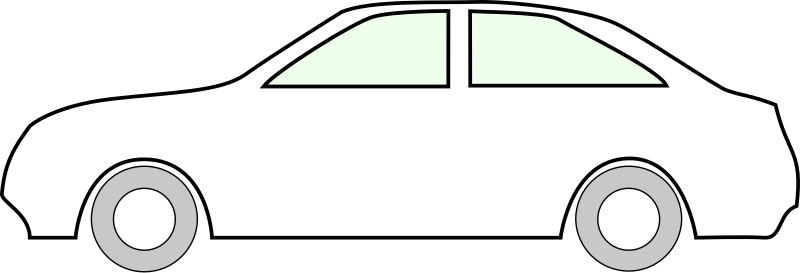 Simple Side Of Car By Z   Car Outline   White