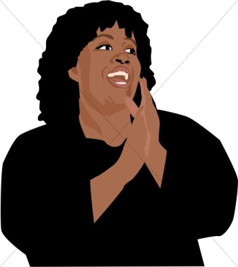 Singing Woman With Beautiful Face