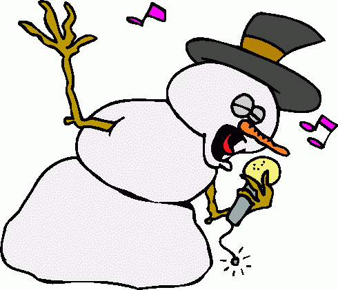 Snowman Singing Clipart   Snowman Singing Clip Art