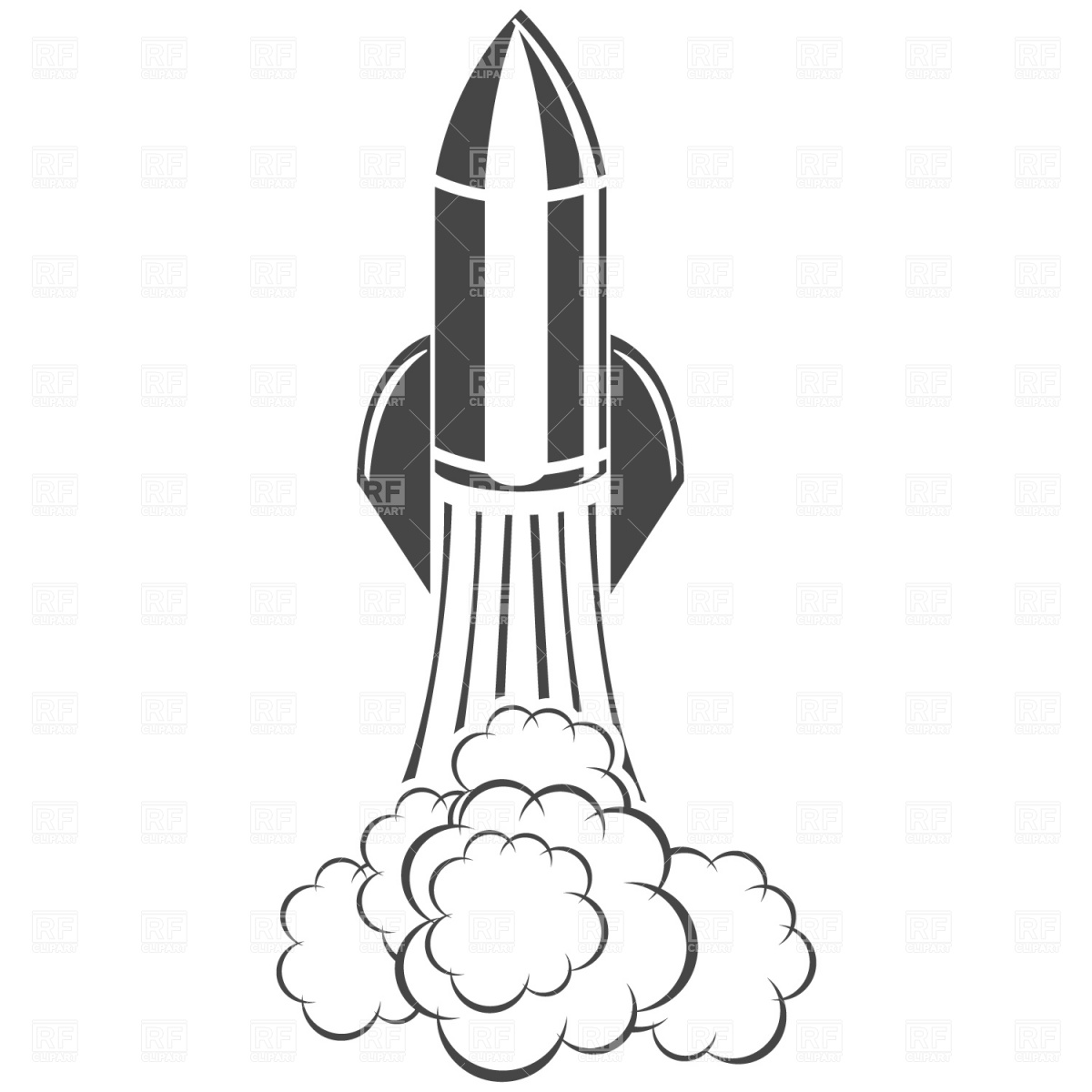 Space Rocket Launch Download Royalty Free Vector Clipart  Eps