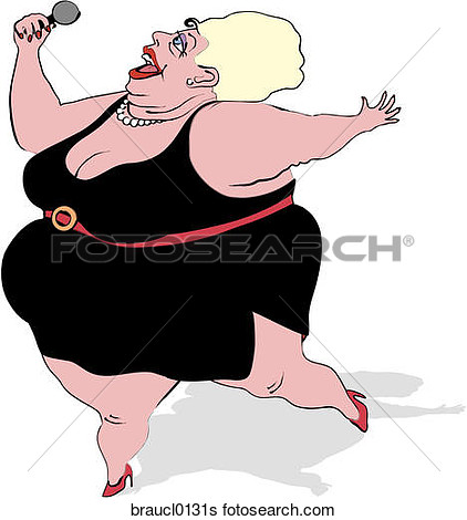 Stock Illustration   Fat Lady Sings  Fotosearch   Search Clip Art